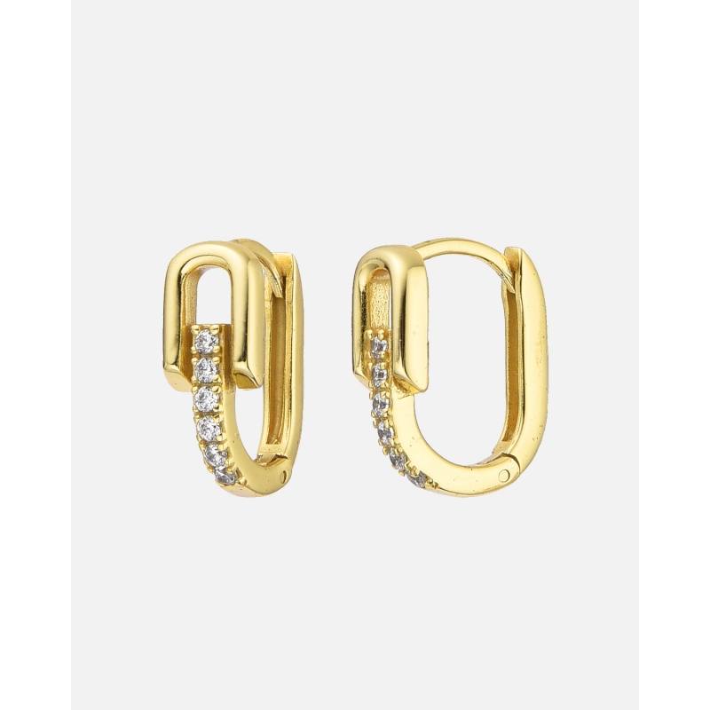 Pendientes Eslabón 13mm Plata