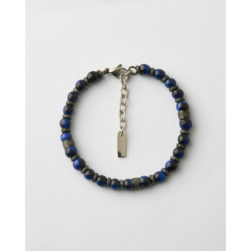 PULSERA CABALLERO CUENTAS LAPISLAZULI