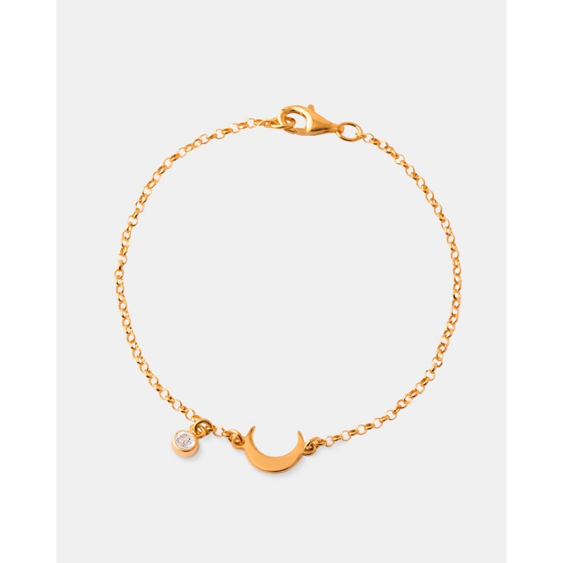 PULSERA LUNA Y CIRCONITA 