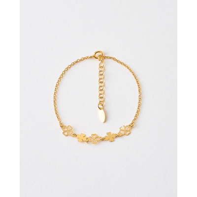 PULSERA  5 TREBOLES -16+3CM...