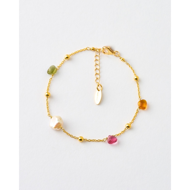 PULSERA CADENA BOLAS CRISTALES...