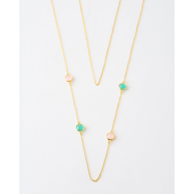 COLLAR PIEDRAS MULTI DOBLE...