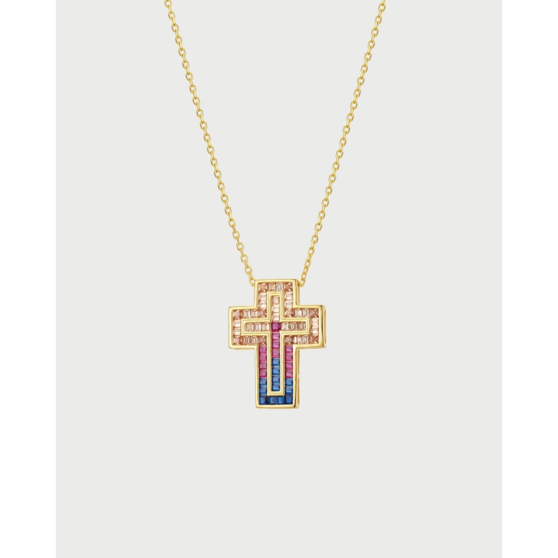 Collar Cruz 27x20mm Circonitas...