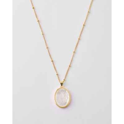 Collar Medalla Nacar Virgen...