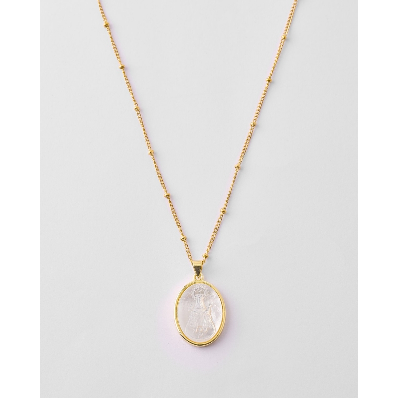 Collar Medalla Nacar Virgen de...