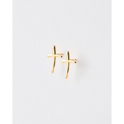 PENDIENTES CRUZ 15X10MM 