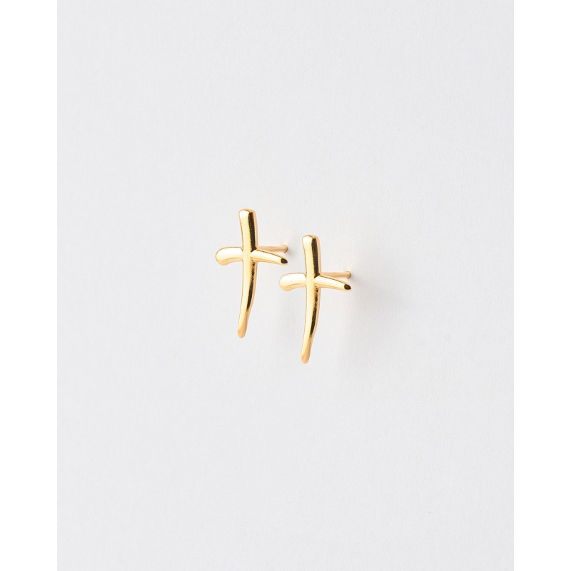 PENDIENTES CRUZ 15X10MM 