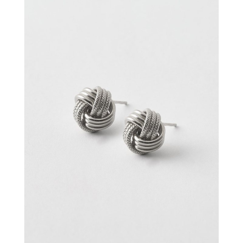 PENDIENTES BOTON NUDO TRIPLE 1.1CM