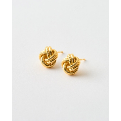 PENDIENTES BOTON NUDO DOBLE...