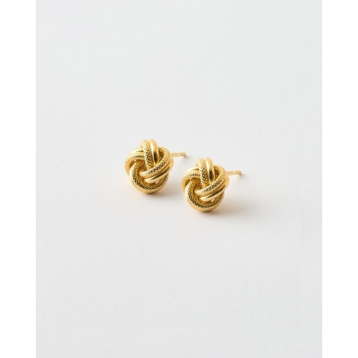 PENDIENTES BOTON NUDO DOBLE...