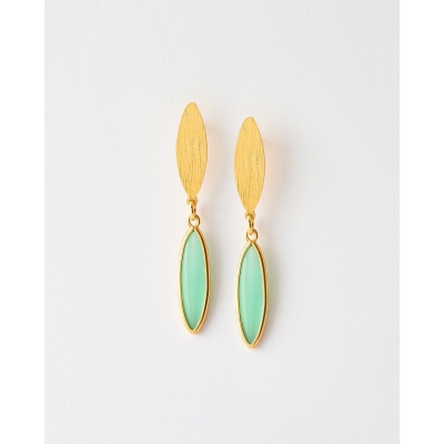 PENDIENTES CRISTAL OVALADO...