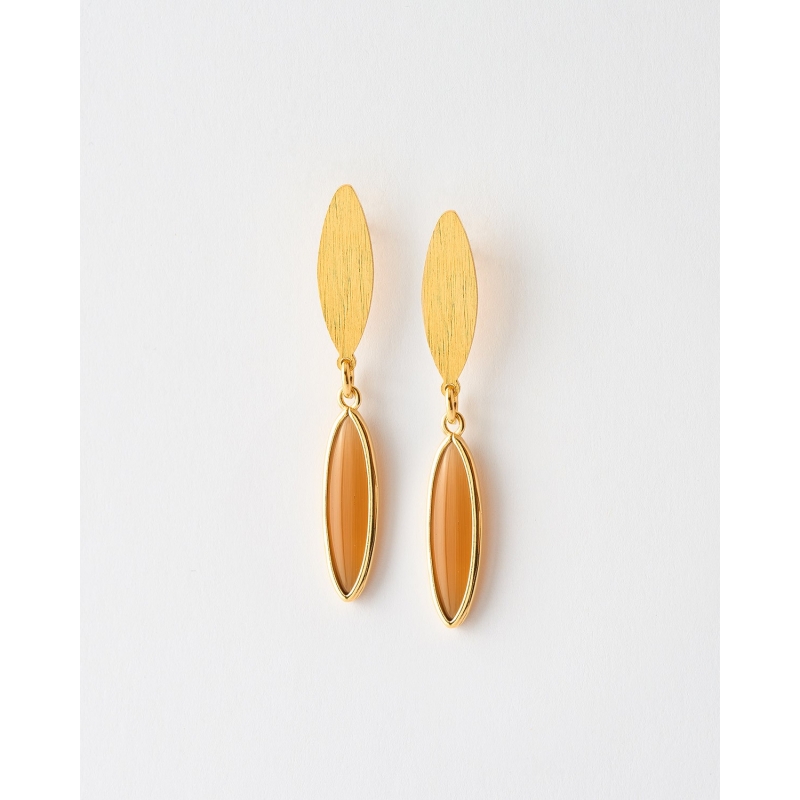 PENDIENTES CRISTAL OVALADO COLOR 4.5CM