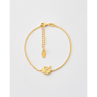 PULSERA TREBOL CIRCONITAS -...