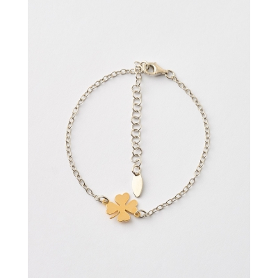 PULSERA BICOLOR TREBOL 10MM...