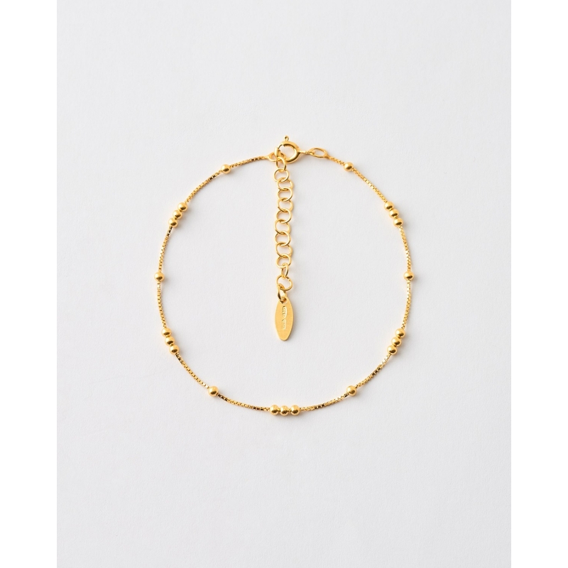 PULSERA CADENA BOLAS - 16+3CM LARGO