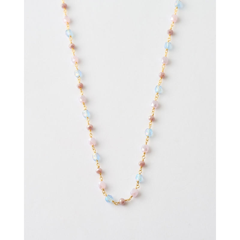 COLLAR CRISTALES COLOR - 40+3,5CM LARGO