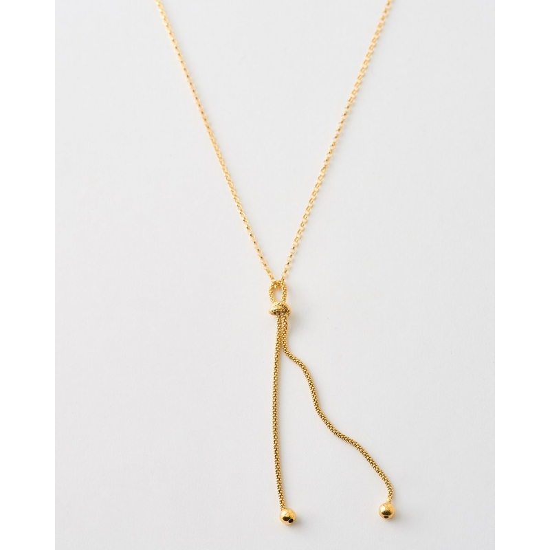 COLLAR CORBATA NUDO Y BOLAS - 44+4CM...