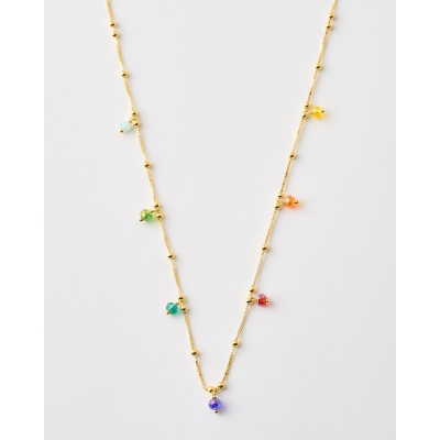 COLLAR CADENA BOLAS Y...