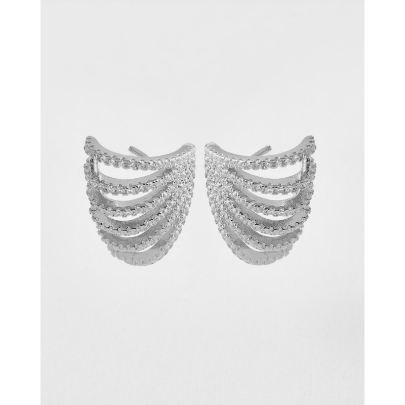 PENDIENTES TREPADORES 6 TIRAS CIRCONITAS