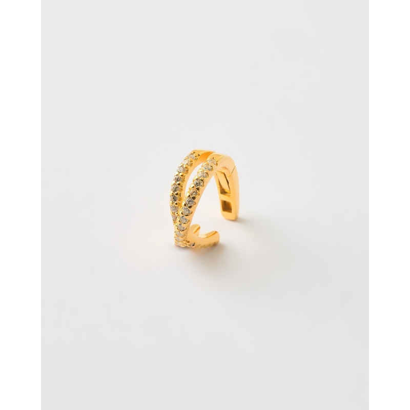 PENDIENTE UNIDAD EARCUFF DOBLE FILA...