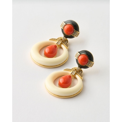 PENDIENTES CABOCHON DROP...