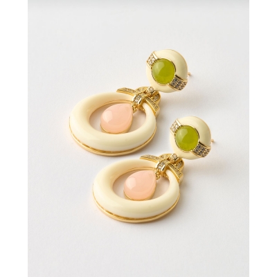 PENDIENTES CABOCHON DROP...