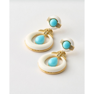 PENDIENTES CABOCHON DROP...