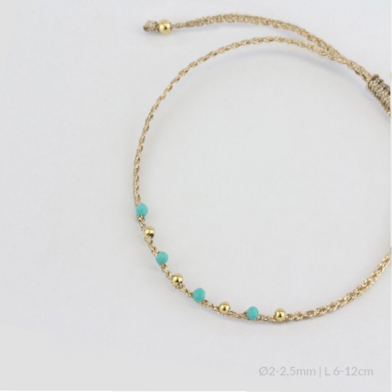 PULSERA HILO AJUSTABLE 6-12CM PIEDRAS...