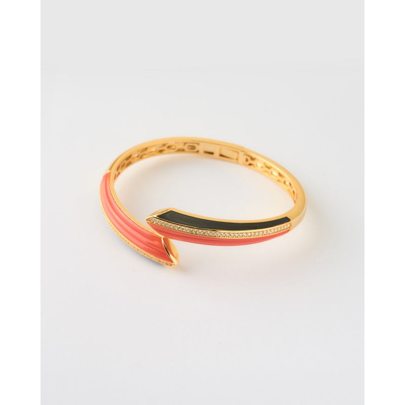 PULSERA BYPASS BICOLOR ESMALTE CORAL...