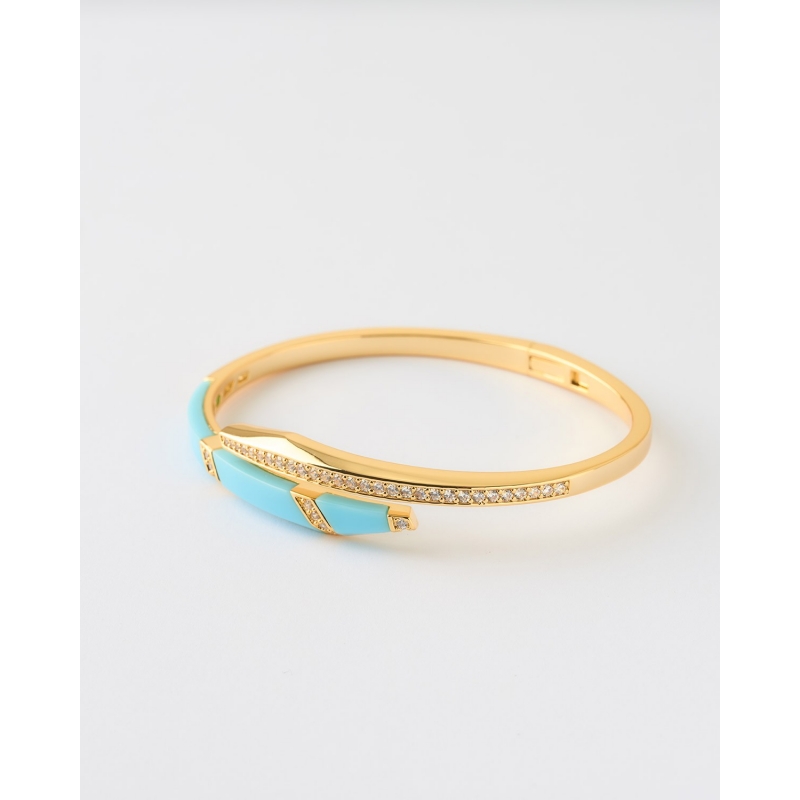 PULSERA BYPASS ESMALTE TURQUESA CON...