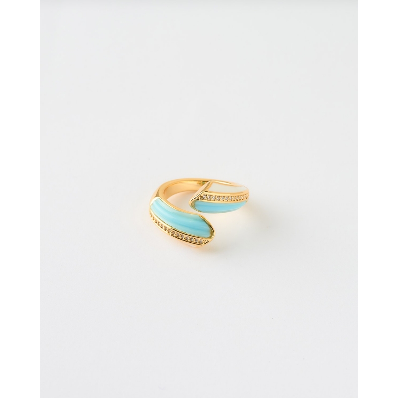 ANILLO BYPASS BICOLOR ESMALTE...