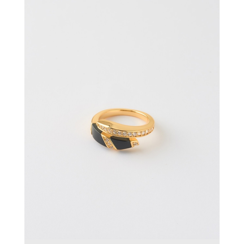 ANILLO BYPASS ESMALTE NEGRO CON...