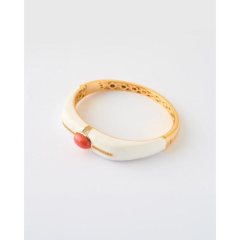 PULSERA RÍGIDA ESMALTE BLANCO...