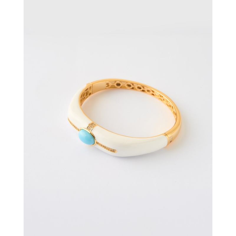 PULSERA RÍGIDA ESMALTE BLANCO...
