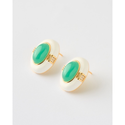 PENDIENTES OVAL ESMALTE...