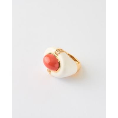 ANILLO OVAL ESMALTE BLANCO...