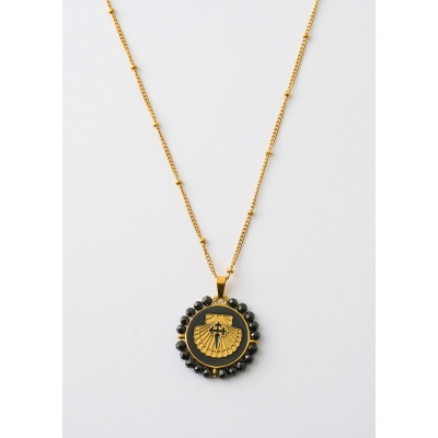 COLLAR ACERO MEDALLA CONCHA...