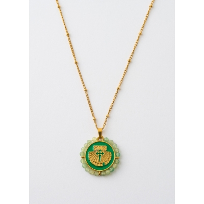 COLLAR ACERO MEDALLA CONCHA...