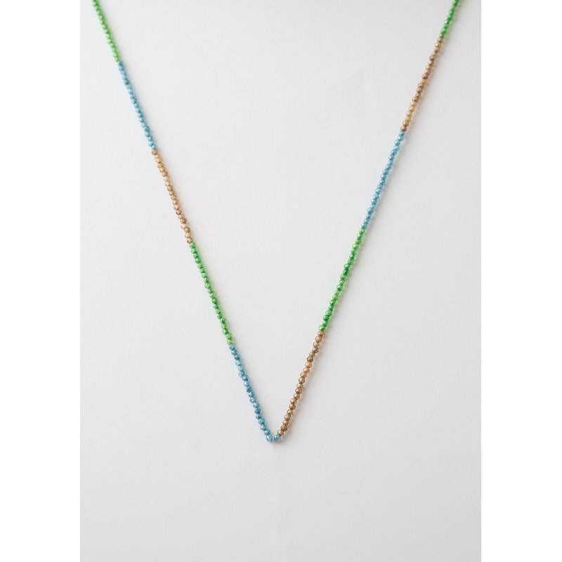 Collar Piedras 2mm - Marron, Aul,...