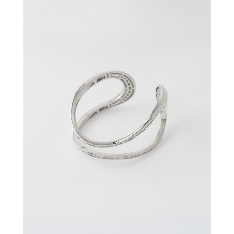 PULSERA RIGIDA OVALADA PAVE CIRCONITAS 