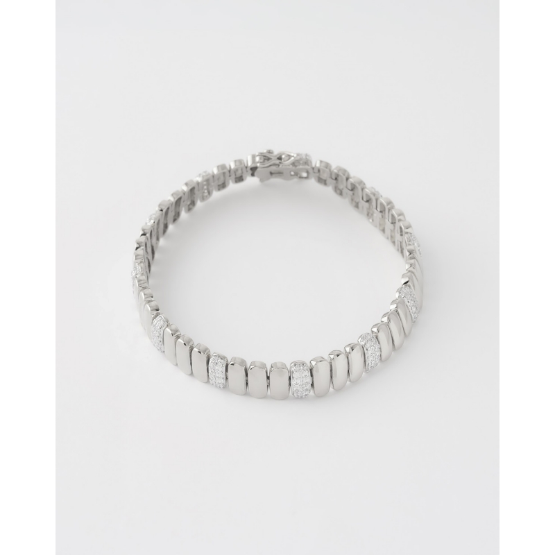 PULSERA ESLABONES PAVÉ ALTERNOS