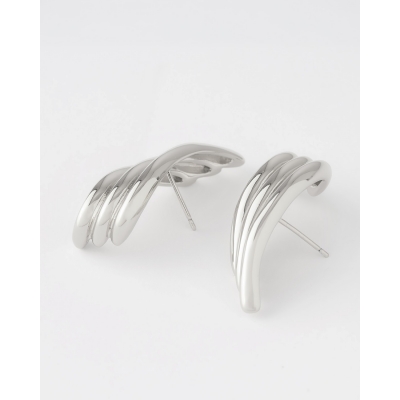 PENDIENTES TRIPLE ARO CURVO