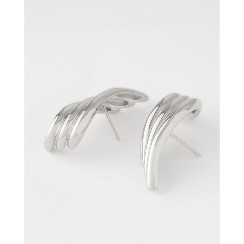 PENDIENTES TRIPLE ARO CURVO