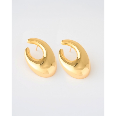 PENDIENTES ARO OVALADO 40MM 