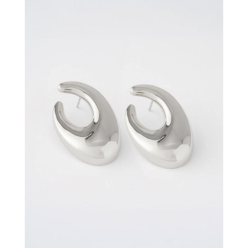 PENDIENTES ARO OVALADO 40MM 