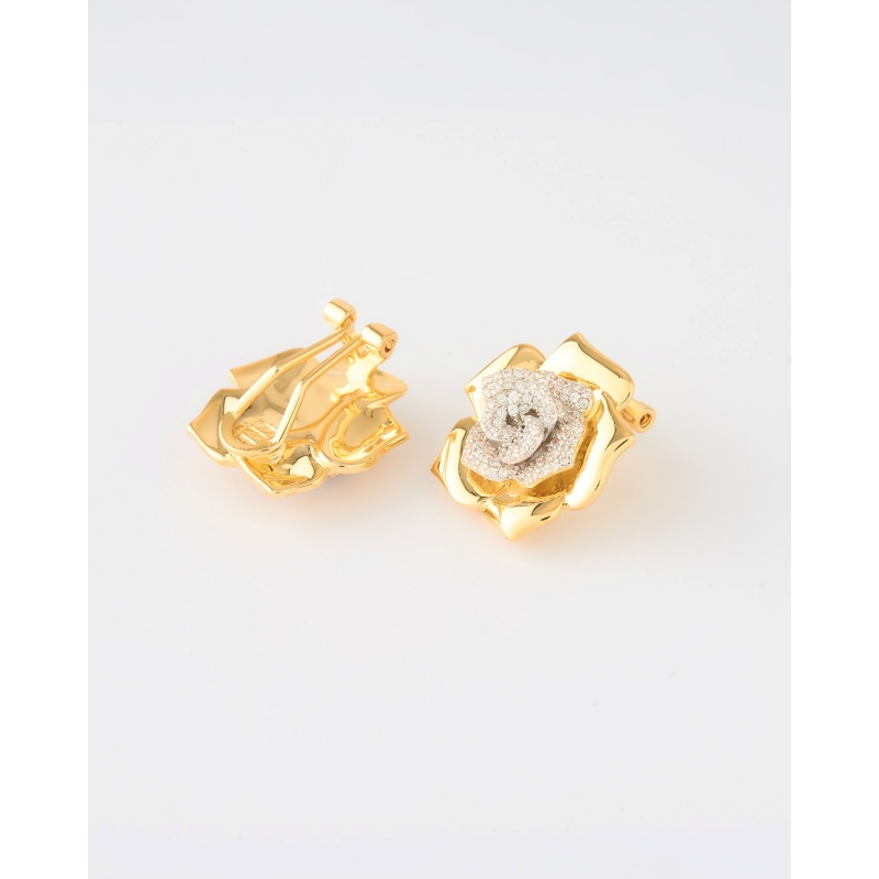 PENDIENTES ROSA 20MM CIRCONITAS