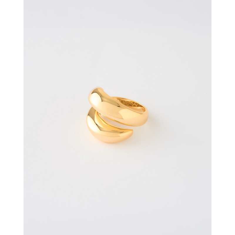ANILLO BYPASS DOBLE GOTA LISO AJUSTABLE