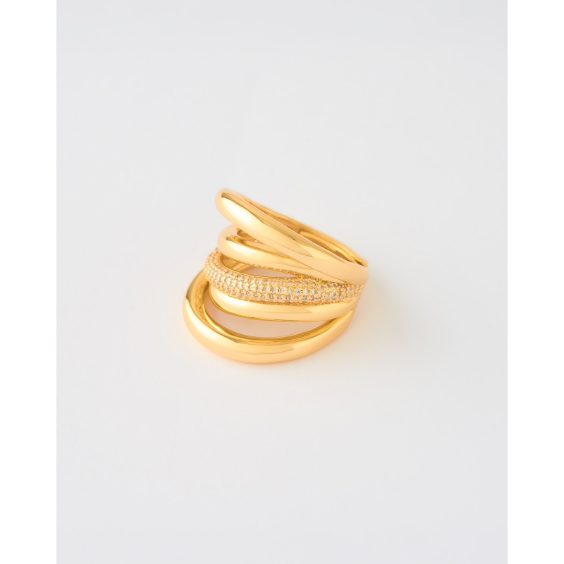 ANILLO MULTI BANDA PAVÉ AJUSTABLE...