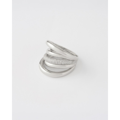ANILLO MULTI BANDA PAVÉ...