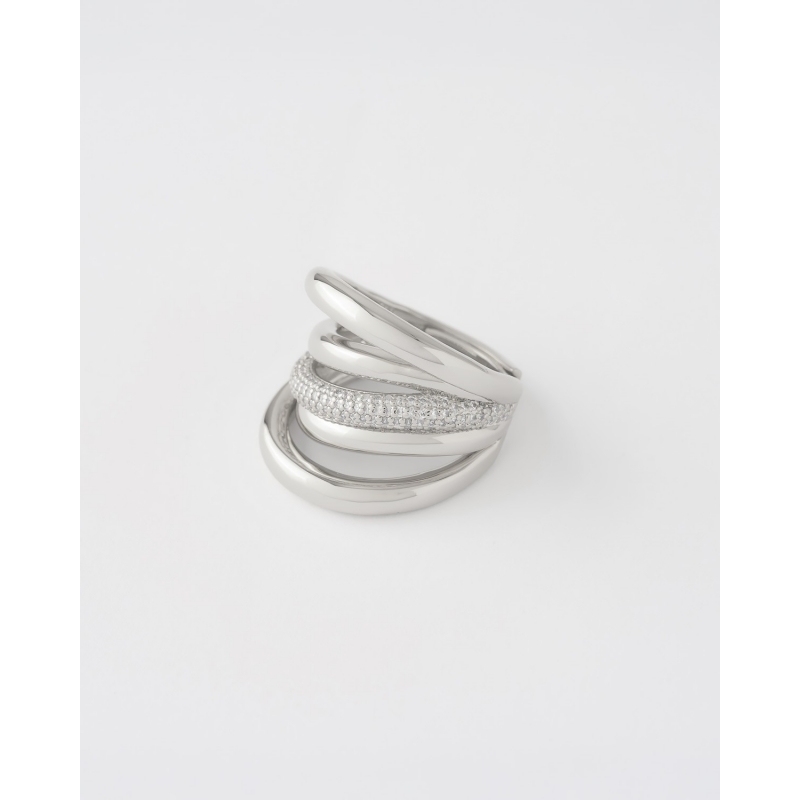 ANILLO MULTI BANDA PAVÉ AJUSTABLE...